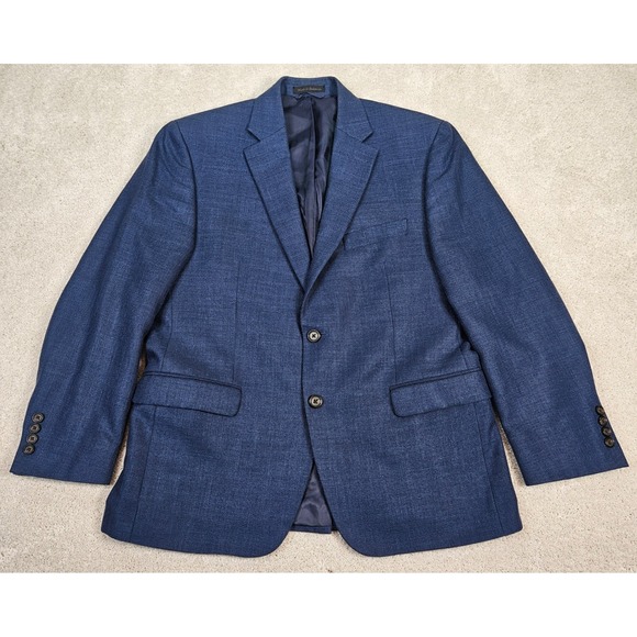 Lauren Ralph Lauren Men's Blue Lux Linen Blend Blazer Size 40S Sport Coat Jacket